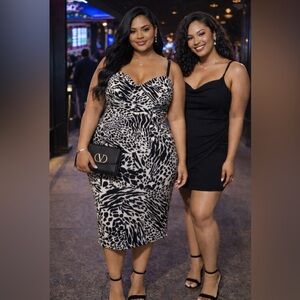 New  Animal Print Dress Sergio Hudson size 3X 🌸🌺🌹 BG 01